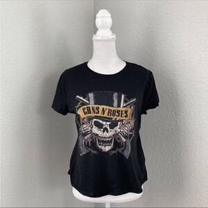 Divided H&M Women's Black Short Sleeve Gun 'N Roses Graphic Concert T-Shirt L